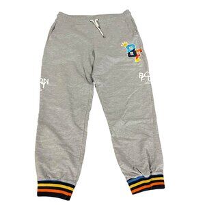 Born Fly Mens Joggers Large Gray Cotton Blend Athletic Sweatpants